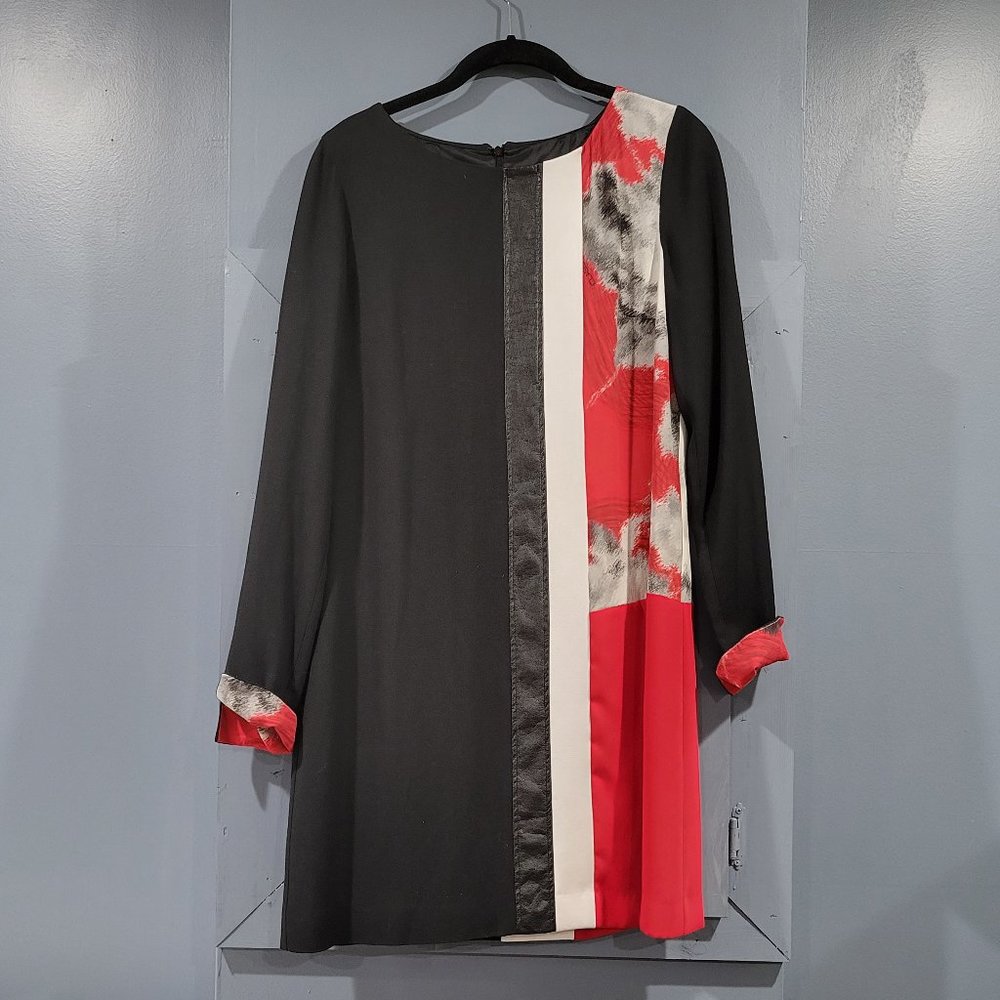 Roberto Cavalli Class Red/Black Midi Dress Women's Size S